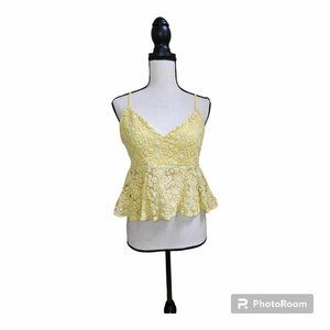 Guess Yellow Regina Flyaway Cami Size L